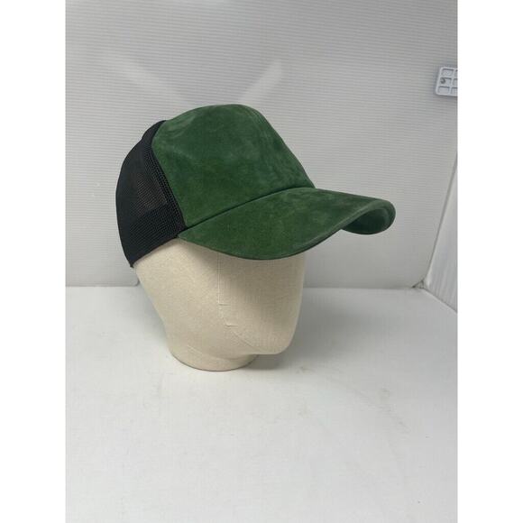 Vianel New York Hat Cap Green Size 58 Snap‎ Back Suede Made In Italy Darted main image 10